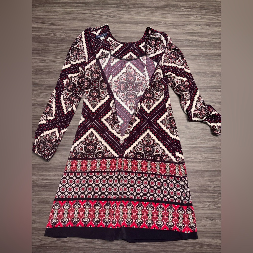 Tommy Hilfiger Women's Patchwork-Print A-Line Dress Size 4 - Picture 7 of 8